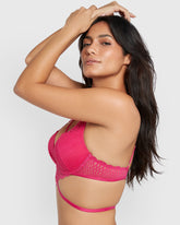 Isla & Evie Hello Sugar Double Pushup Plunge Bra Pink / 34B
